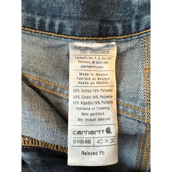 Carhartt Men's Jeans Size 40x30 - Picture 4 of 4